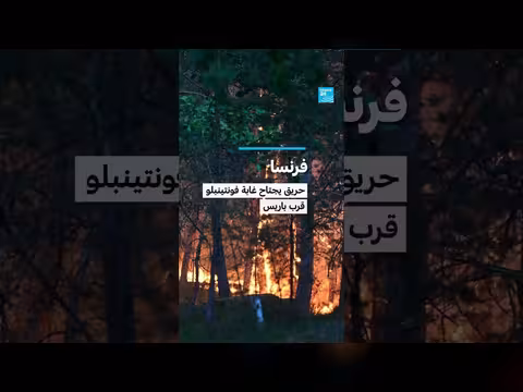 حريق كبير في غابة فونتينبلو قرب باريس