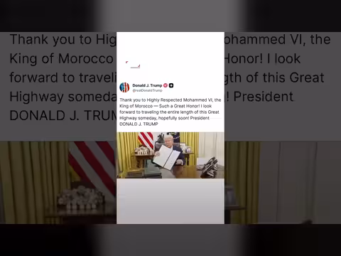 ترمب يكشف عن طريق سريع يحمل اسمه في المغرب