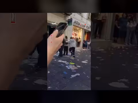 محتجون يعتدون بالضرب على تاجر فرنسي أثناء دفاعه عن متجره