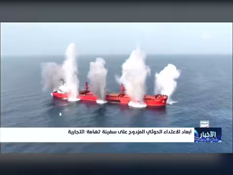 أبعاد الاعتداء الحوثي المزدوج على سفينة تهامة التجارية
