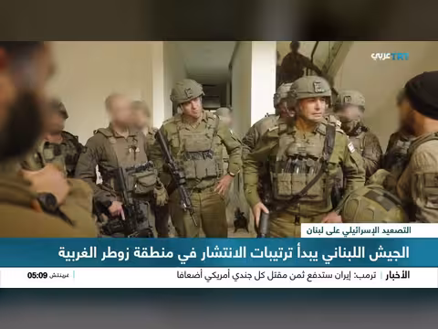 الجيش اللبناني يستعد لتسلم منطقة تجريبية على الحدود الجنوبية