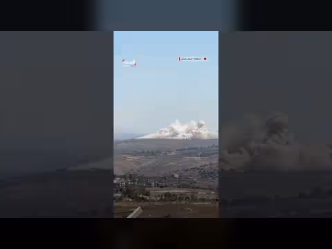 انفجار هائل في بلدة الطيبة جنوبي لبنان جراء غارات إسرائيلية
