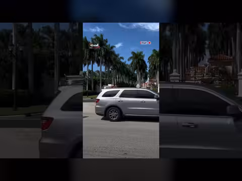 مشاهد موكب الرئيس ترمب في منتجعه مارالاغو بفلوريدا