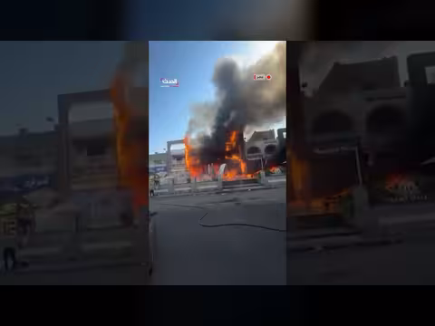 اندلاع حريق في محال تجارية بالشيخ زايد