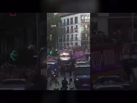 المنتخب الإسباني يحتفل بلقب كأس العالم في مدريد