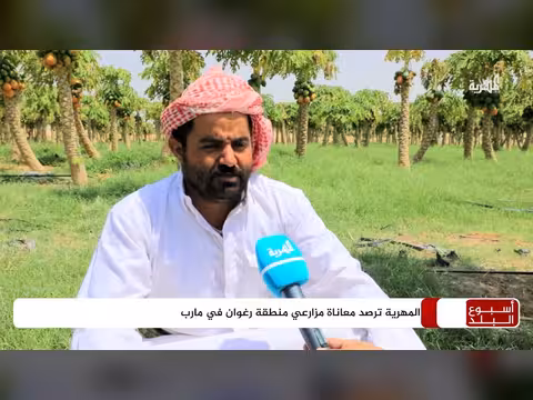 كاميرا المهرية ترصد معاناة مزارعي منطقة رغوان بمأرب