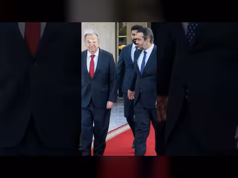 وصول الأمين العام للأمم المتحدة إلى دمشق