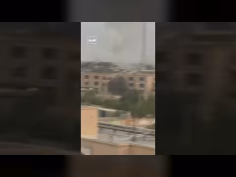 مشاهد متداولة لمقر دائرة الاستخبارات الإيرانية بالأهواز بعد القصف الأميركي