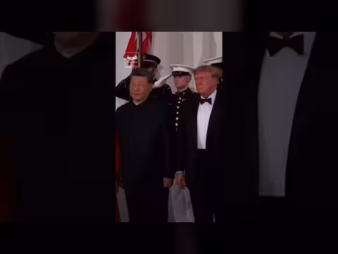 ترامب يستقبل الرئيس الصيني شي جين بينغ وزوجته في البيت الأبيض لحفل عشاء رسمي