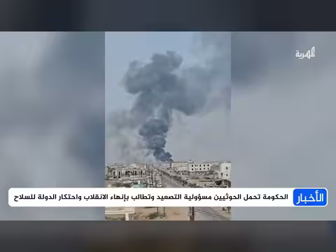مواقف الحوثي والحكومة اليمنية من التصعيد وشروط المواجهة
