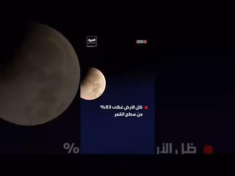مشاهد الخسوف الجزئي للقمر في سماء تونس مع الفجر