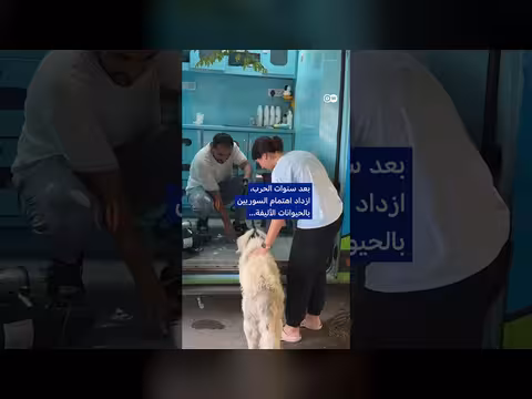 حافلة متنقلة للعناية بالحيوانات الأليفة في دمشق