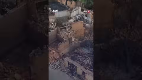 حرائق الغابات في إسبانيا: لقطات جوية بطائرة بدون طيار