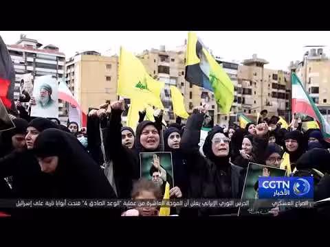 أنصار حزب الله ينظمون مسيرة حاشدة في بيروت حدادًا على خامنئي