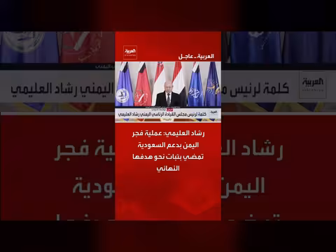 العليمي: عملية فجر اليمن بدعم سعودي تمضي بثبات نحو هدفها