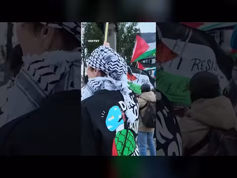 مظاهرات مؤيدة لفلسطين أمام ملعب في هولندا قبل مباراة إسرائيلية