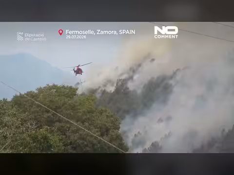 حرائق غابات هائلة في إسبانيا وإجلاء آلاف السكان من كاستيون وزامورا