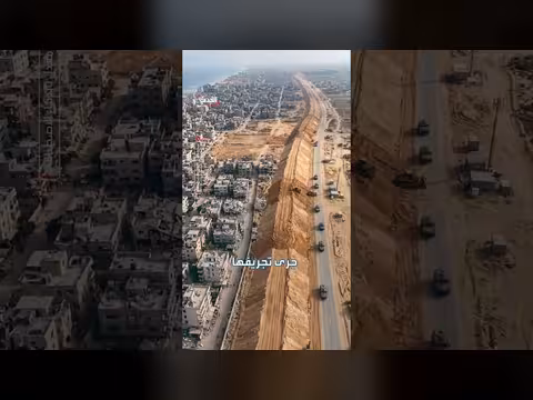 الجيش الإسرائيلي يبني ساترا ترابيا ضخما في غزة