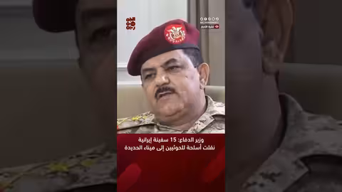وزير الدفاع: 15 سفينة إيرانية نقلت أسلحة للحوثيين إلى ميناء الحديدة