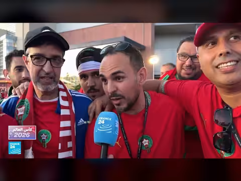 جماهير المغرب تحتفل بالفوز في بوسطن