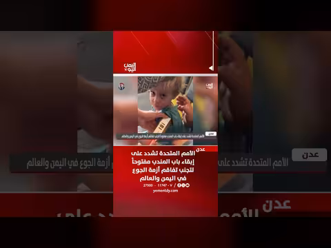 الأمم المتحدة تدعو لإبقاء باب المندب مفتوحاً لتفادي أزمة الجوع