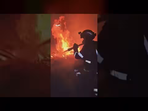 فرق الإطفاء تكافح حريقًا هائلًا في شمال إسبانيا