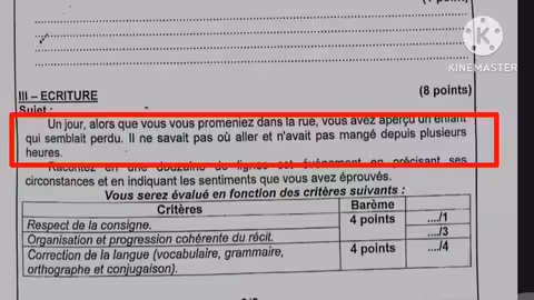 3ème année collège examen régional تصحيح الإمتحان الجهوي جهة درعة تافيلالت 2023 اللغة الفرنسية ه