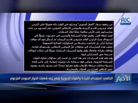 الحالمي: استهداف الجنوب يكشف زيف الحوار المزعوم