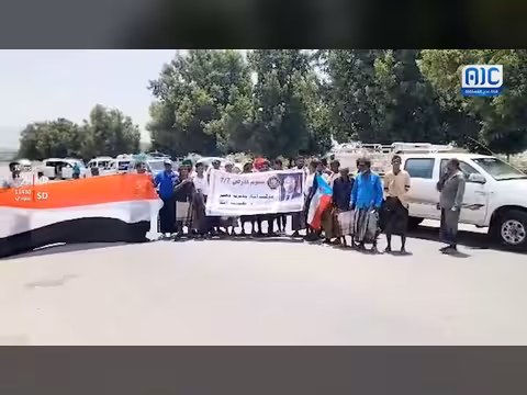 موكب حجر للمكلا لمليونية التصعيد
