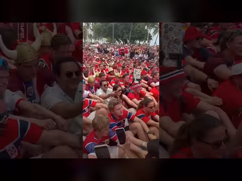 مشجعو النرويج يثيرون شاطئ ميامي قبل مباراة إنجلترا