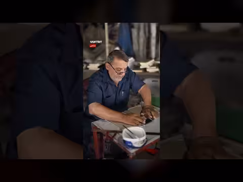فلسطيني يرمم المصاحف الممزقة في غزة