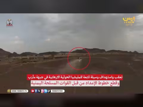 قواتنا المسلحة تستهدف عربة إمداد للمليشيا الحوثية في جبهة مأرب