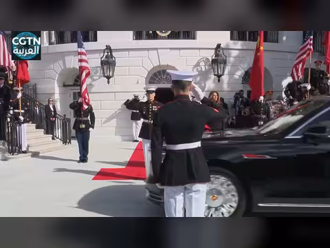 موكب الرئيس الصيني شي جين بينغ يصل إلى البيت الأبيض