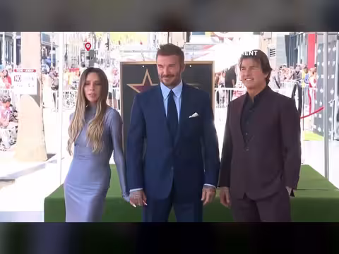 ديفيد بيكهام يتسلم نجمة في ممر الشهرة