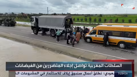 منخفض مارتا يجتاح شمال المغرب: أمطار غزيرة وإجلاء للسكان