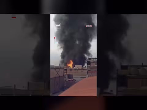 اندلاع حريق هائل في مصنع بمدينة نصير آباد الإيرانية