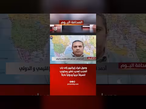 العناني: وصول خبراء إيرانيين إلى باب المندب تهديد خطير