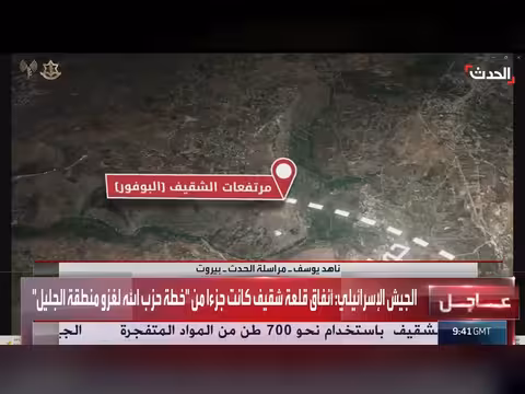 تقرير قناة الحدث: الموقع الاستراتيجي والأهمية العسكرية لقلعة الشقيف