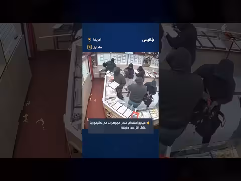 وزارة العدل الأمريكية تنشر فيديو لسرقة متجر مجوهرات