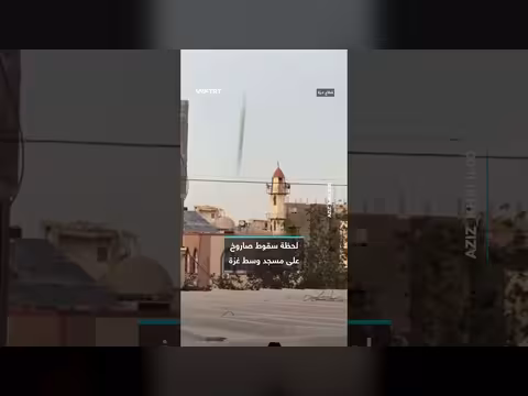 غارة إسرائيلية على مسجد دار المتقين وسط مدينة غزة