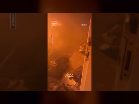 نجاة طفلة فلسطينية من النيران بعد قصف إسرائيلي على غزة