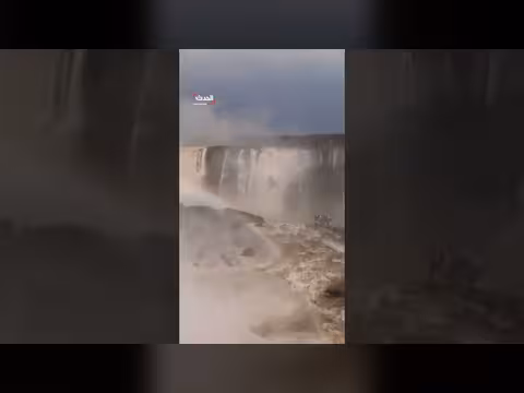 مشاهد لشلالات إيغوازو بعد الأمطار الغزيرة