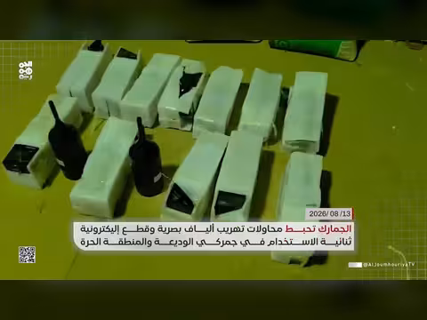 الجمارك تحبط تهريب ألياف بصرية