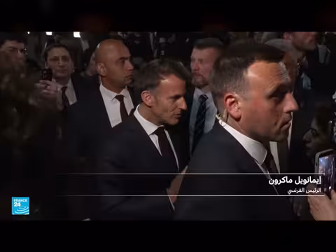 استقبال حاشد لماكرون في أرمينيا