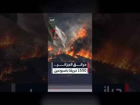 الجزائر تواجه موجة حرائق غابات مع توقيف مشتبه بهم