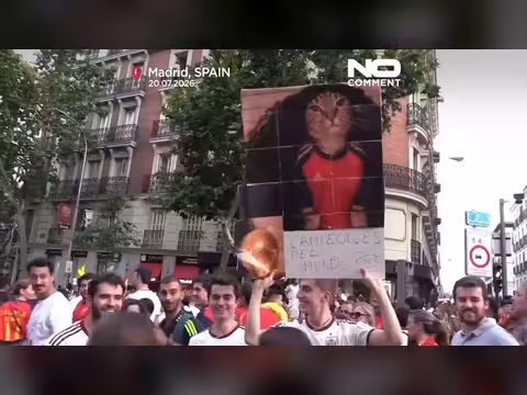 إسبانيا يحتفل في مدريد بعد فوزها بكأس العالم